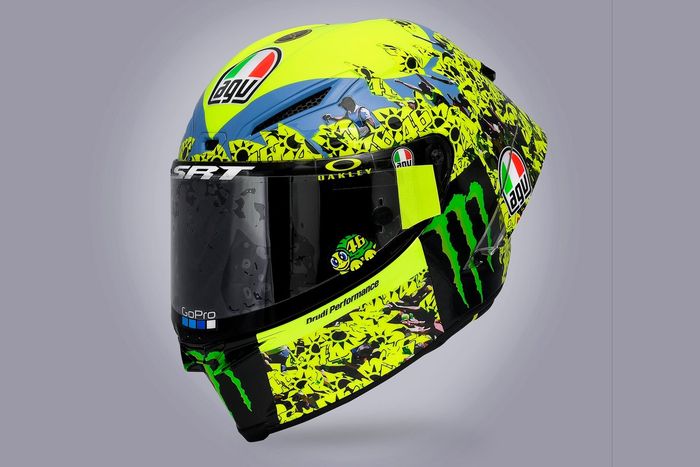 Il casco speciale di Valentino Rossi, Petronas Yamaha SRT
