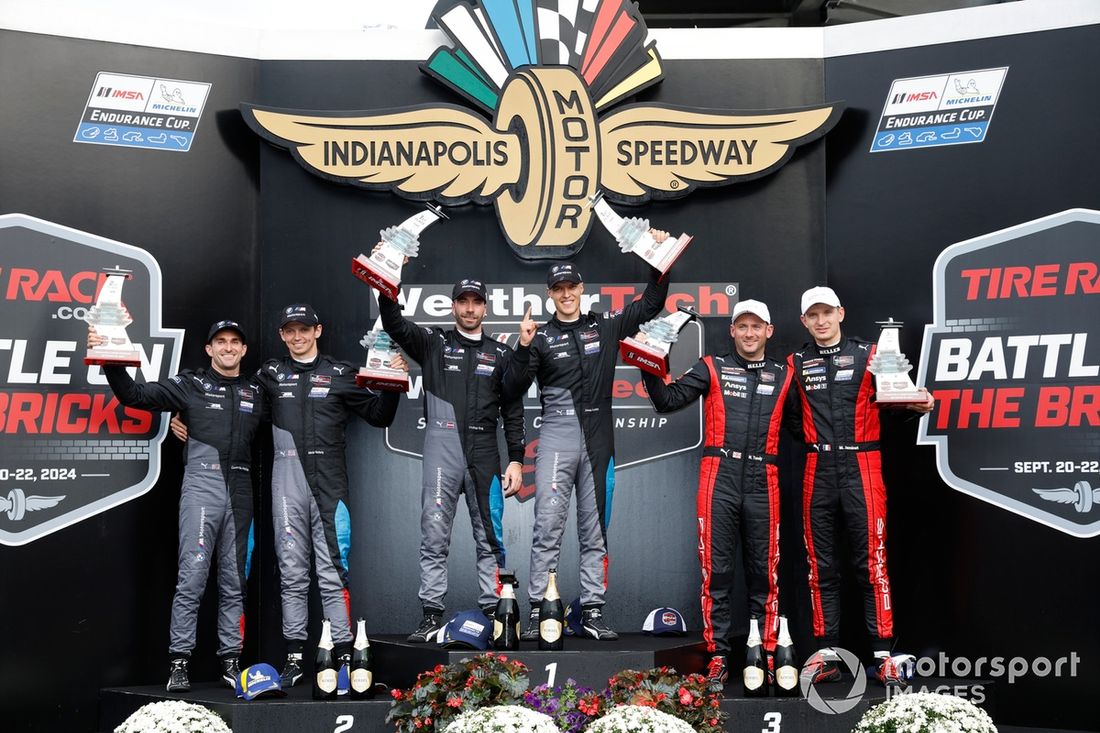 #24 BMW Team RLL BMW M Hybrid V8: Jesse Krohn, Philipp Eng, #25 BMW Team RLL BMW M Hybrid V8: Connor De Phillippi, Nick Yelloly, #6 Team Penske Motorsport Porsche 963: Nick Tandy, Mathieu Jaminet