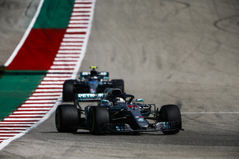 Lewis Hamilton, Mercedes AMG F1 W09 EQ Power+, leads Valtteri Bottas, Mercedes AMG F1 W09 EQ Power+