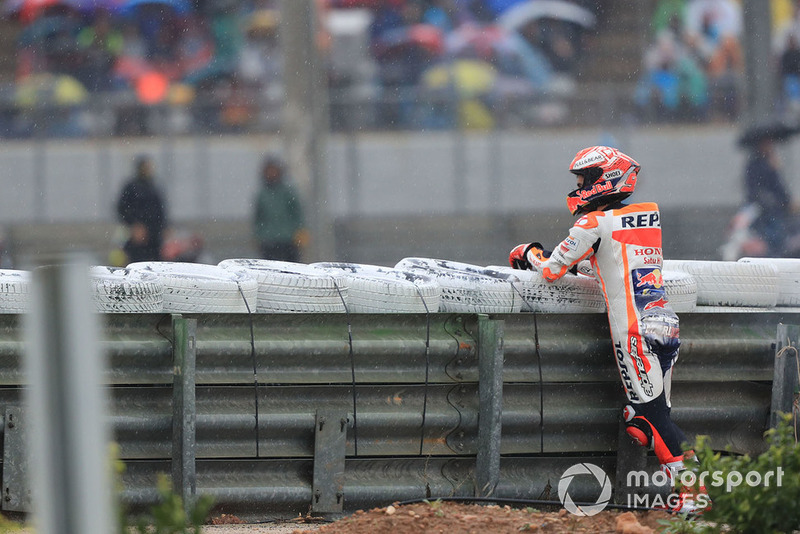 Marc Marquez, Repsol Honda Team, dopo la caduta