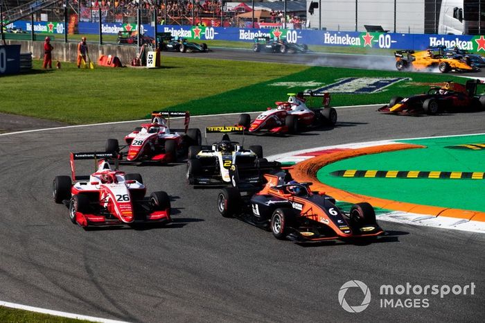 Richard Verschoor, MP Motorsport y Marcus Armstrong, PREMA Racing