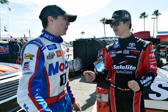 Harrison Burton, Kyle Busch Motorsports, Toyota Tundra Safelite AutoGlass and Christian Eckes, Kyle Busch Motorsports, Toyota Tundra SiriusXM