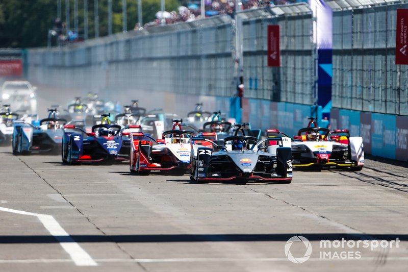Start zum ePrix Santiago der Formel E 2018/19: Sébastien Buemi, Nissan e.Dams, Nissan IMO1, führt