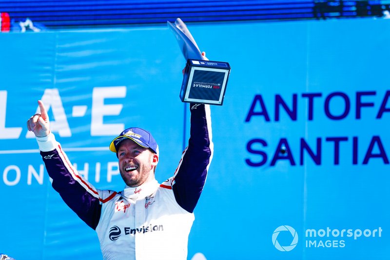 Sam Bird, Envision Virgin Racing, festeggia sul podio