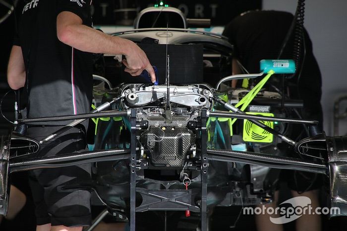 Detalle técnico del Mercedes AMG F1