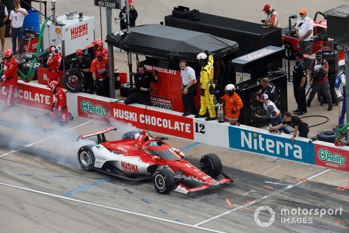 Marcus Ericsson, Chip Ganassi Racing Honda pit stop