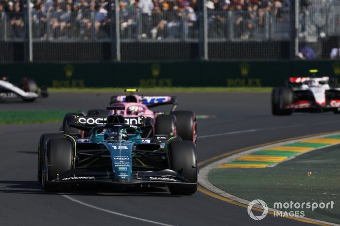 Lance Stroll, Aston Martin AMR23, Pierre Gasly, Alpine A523, Nico Hulkenberg, Haas VF-23