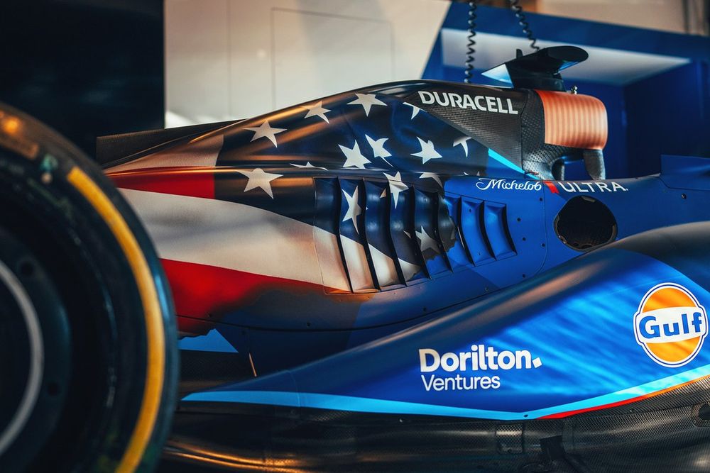 Decoración del Williams FW43 para el GP de Estados Unidos