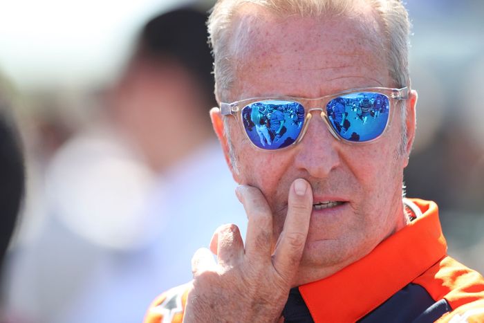Herve Poncharal of France and team owner of Tech3 KTM Racing on the MotoGP grid.