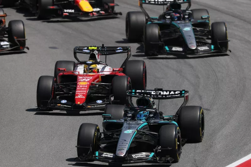 Andrea Kimi Antonelli, Mercedes, Lewis Hamilton, Ferrari, George Russell, Mercedes