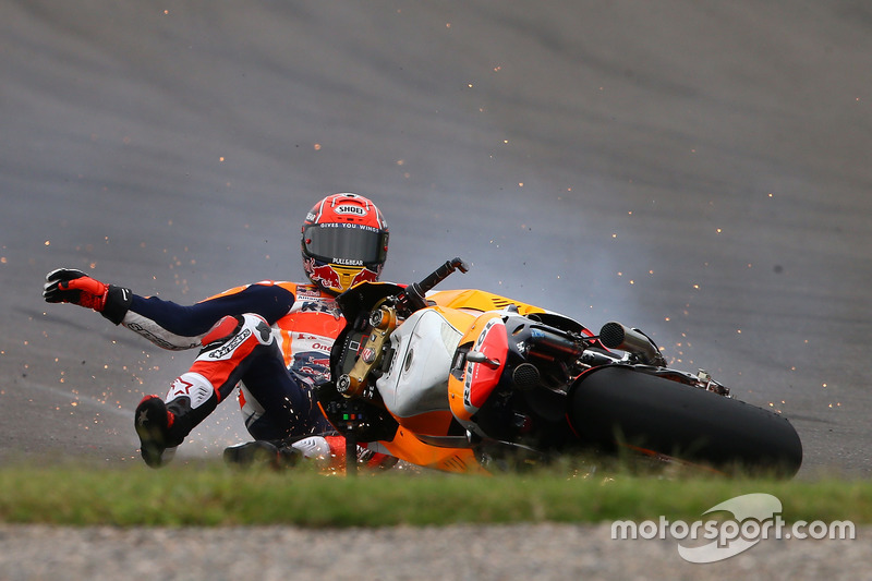 Marc Marquez, Repsol Honda Team, crash