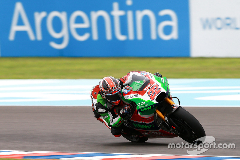 Sturz: Sam Lowes, Aprilia Racing Team Gresini
