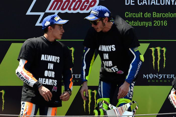 Valentino Rossi, Yamaha Factory Racing, Marc Márquez, Repsol Honda Team, talking