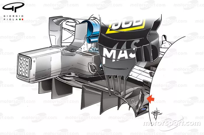 Diffuseur de la Williams FW40 à Monaco