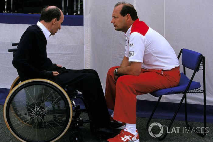 Frank Williams, Williams Team Owner with Ron Dennis, McLaren Team Owner