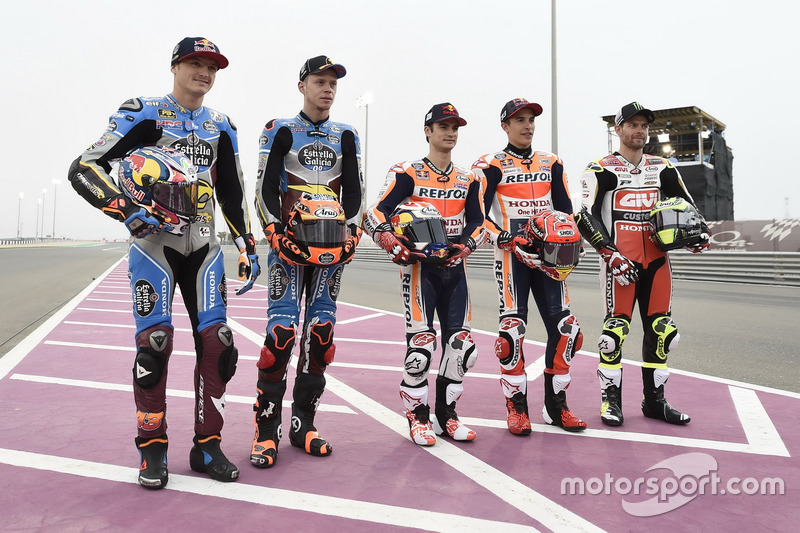 Марк Маркес, Repsol Honda Team; Джек Міллер, Estrella Galicia 0,0 Marc VDS; Тіто Рабат, Estrella Galicia 0,0 Marc VDS; Дані Педроса, Repsol Honda Team; Кел Кратчлоу, Team LCR Honda