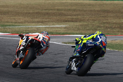 Dani Pedrosa, Repsol Honda Team; Valentino Rossi, Yamaha Factory Racing