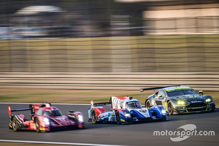 #13 Rebellion Racing Rebellion R-One AER: Matheo Tuscher, Dominik Kraihamer, Alexandre Imperatori, #27 SMP Racing BR01 - Nissan: Maurizio Mediani, Nicolas Minassian, Mikhail Aleshin, #97 Aston Martin Racing Aston Martin Vantage GTE: Darren Turner, Richie S