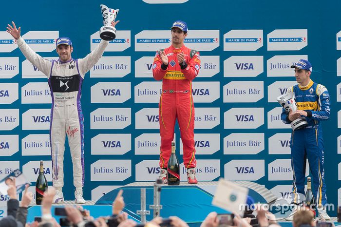 Podio: segundo lugar Jean-Eric Vergne, DS Virgin Racing