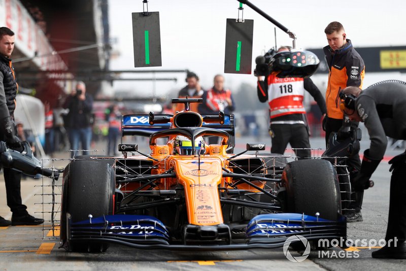 Lando Norris, McLaren MCL34 with aero sensors