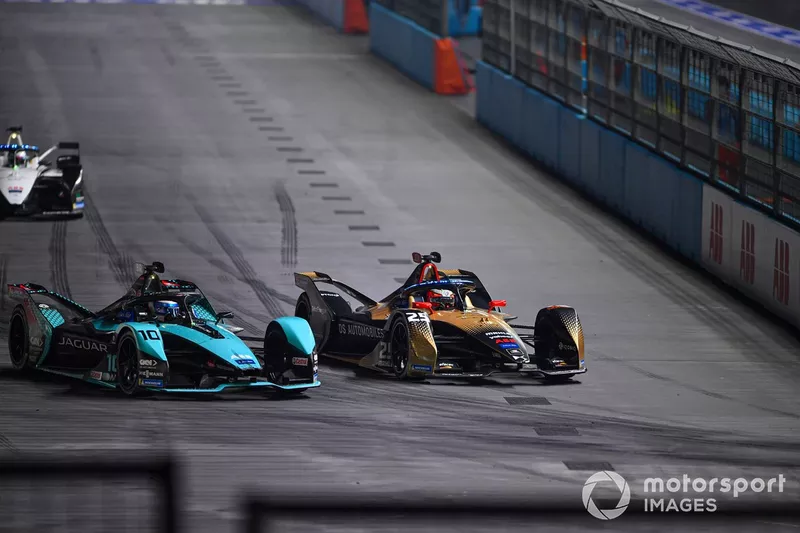 Jean-Eric Vergne, DS Techeetah, DS E-Tense FE21, Sam Bird, Jaguar Racing, Jaguar I-TYPE 5