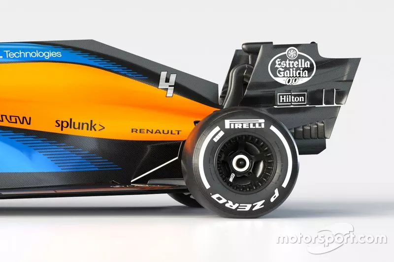 McLaren MCL35 detalle trasero