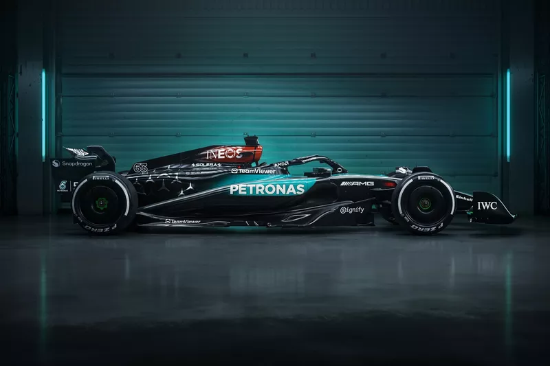 La livrée spéciale de la Mercedes W15 
