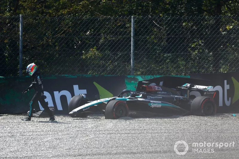 Andrea Kimi Antonelli, Mercedes F1 W15, après son accident en EL1