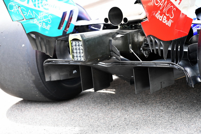 Difusor trasero del Scuderia Toro Rosso STR13