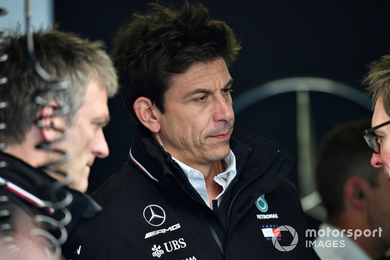 (L to R): James Allison, Mercedes AMG F1 Technical Director and Toto Wolff, Mercedes AMG F1 Director of Motorsport 