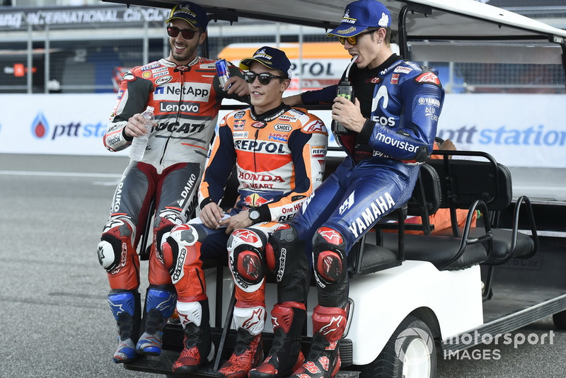 Andrea Dovizioso, Ducati Team, Marc Marquez, Repsol Honda Team, Maverick Viñales, Yamaha Factory Racing