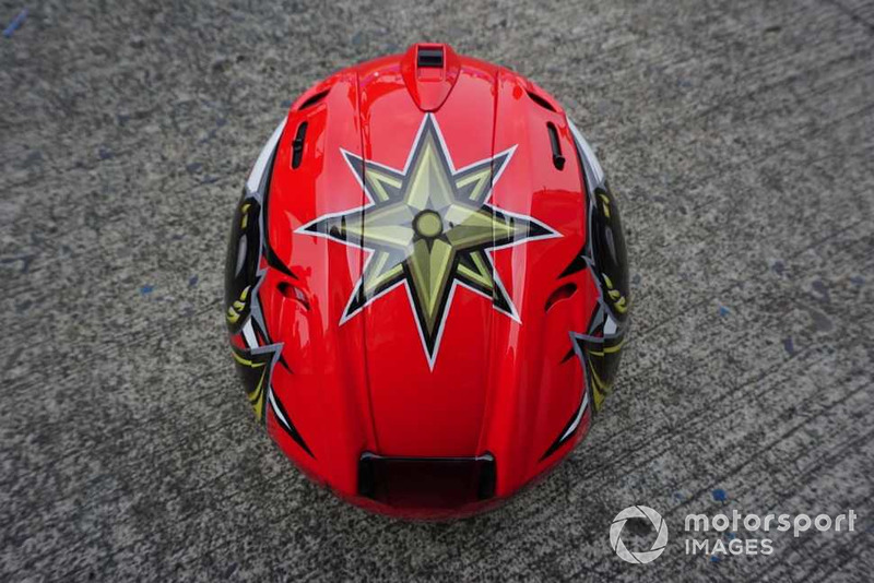 Desain helm spesial Gatotkaca milik Wahyu Aji Trilaksana, Yamaha Racing Indonesia