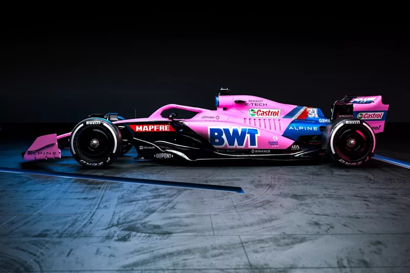 L'Alpine A522 avec la livrée rose