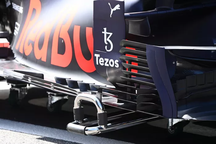 Detalle lateral del Red Bull Racing RB16B