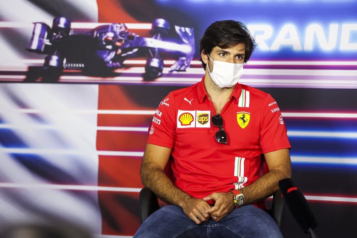 Carlos Sainz Jr., Ferrari en la conferencia de prensa