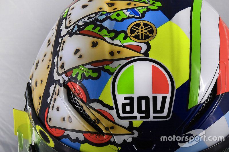 El casco de Valentino Rossi, Yamaha Factory Racing, para Misano
