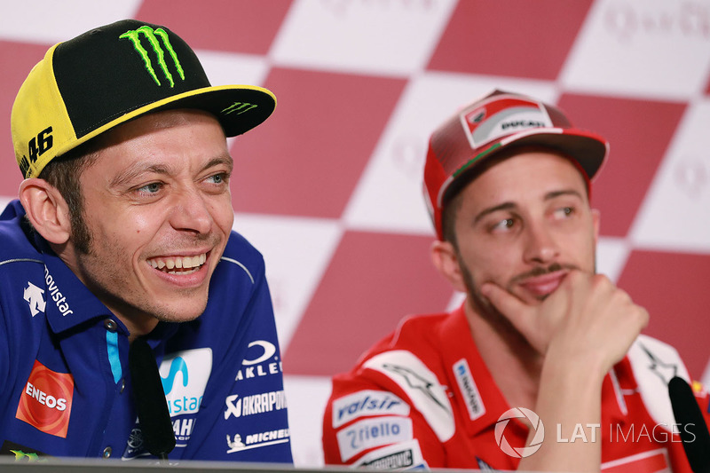 Valentino Rossi, Yamaha Factory Racing, Andrea Dovizioso, Ducati Team