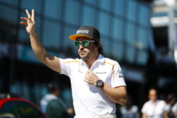 Fernando Alonso, McLaren, lors de la parade des pilotes
