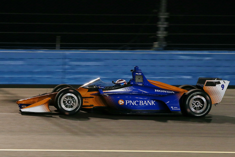 Scott Dixon, Chip Ganassi Racing Honda tests the aeroscreen