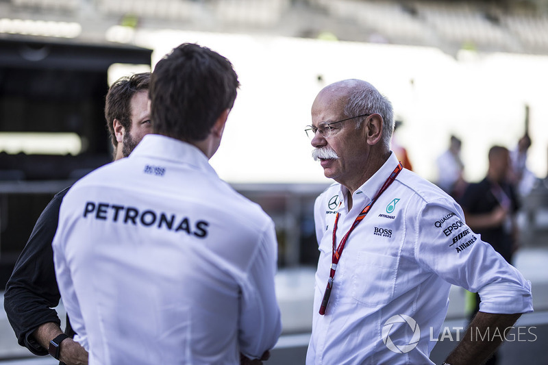 Dr. Dieter Zetsche, CEO of Daimler AG and Toto Wolff, Mercedes AMG F1 Director of Motorsport