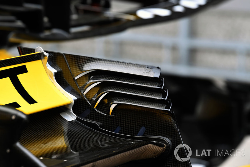 Renault Sport F1 Team R.S. 18, detalle de alerón trasero