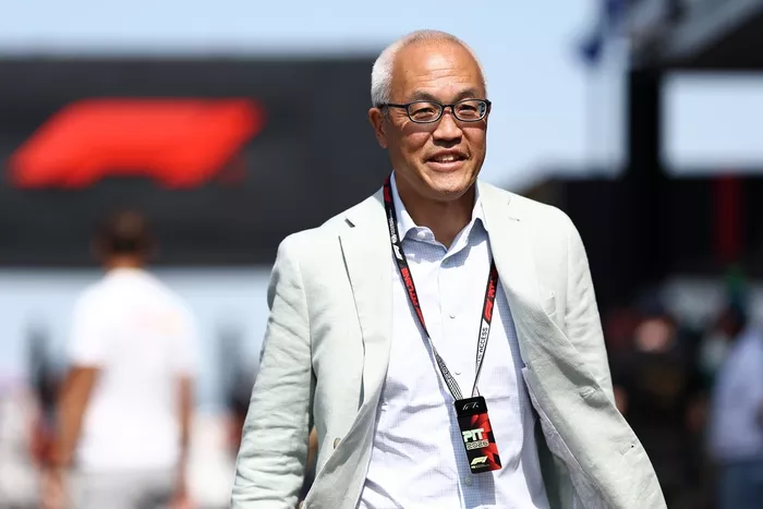 Derek Chang, President and CEO, Formula One Group arrives in the paddock.