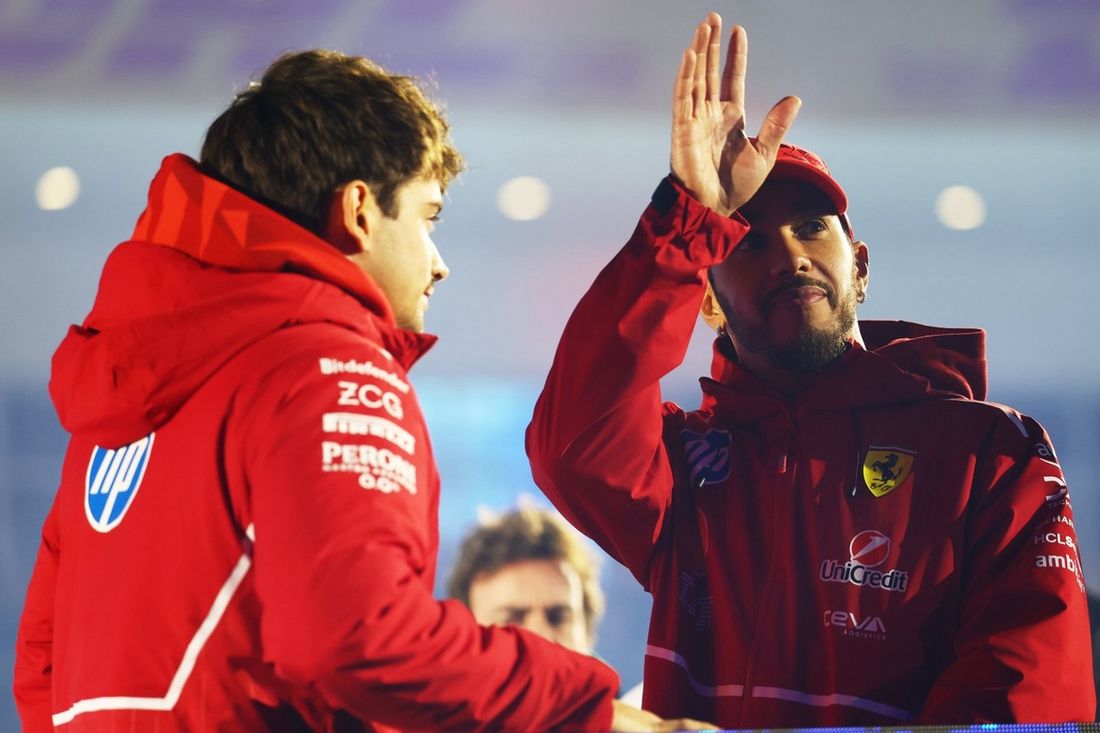 Charles Leclerc, Ferrari, Lewis Hamilton