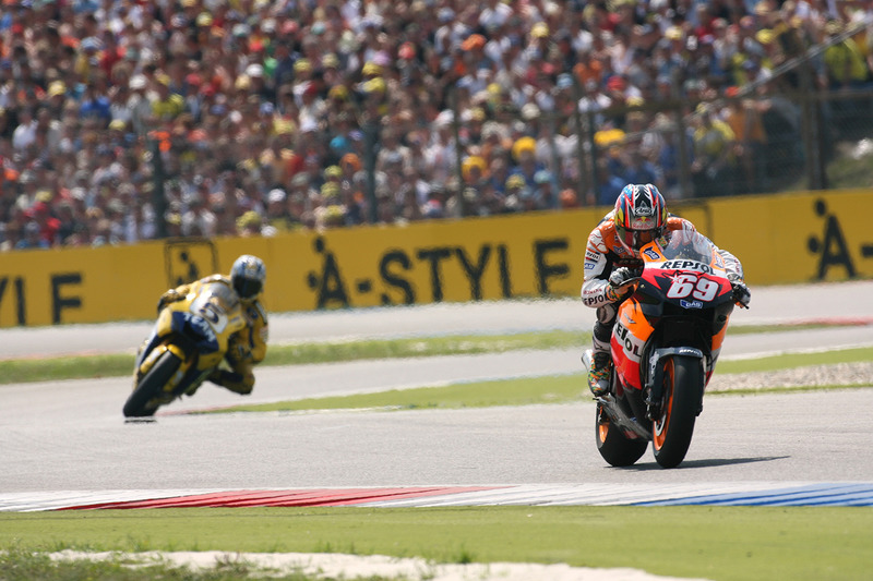 Nicky Hayden, Repsol Honda Team; Colin Edwards, Yamaha Factory Racing