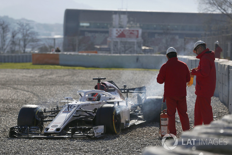 Choque de Charles Leclerc, Alfa Romeo Sauber C37