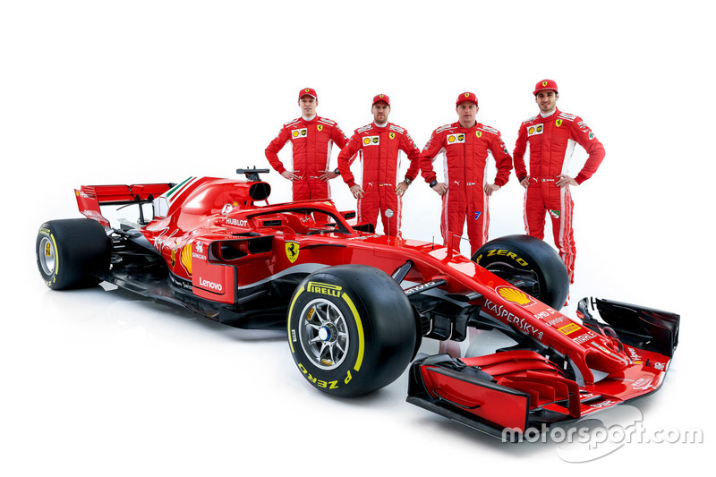 Daniil Kvyat, Sebastian Vettel, Kimi Raikkonen, Antonio Giovinazzi, Ferrari SF71H