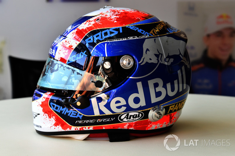 Pierre Gasly, Scuderia Toro Rosso - különleges sisak - F1 2018 - Francia Nagydíj