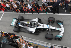 Valtteri Bottas, Mercedes-AMG F1 W09 arrives in parc ferme