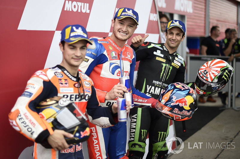 Polesitter Jack Miller, 2. Dani Pedrosa, 3. Johann Zarco