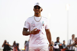 Lewis Hamilton, Mercedes AMG F1, in the drivers parade